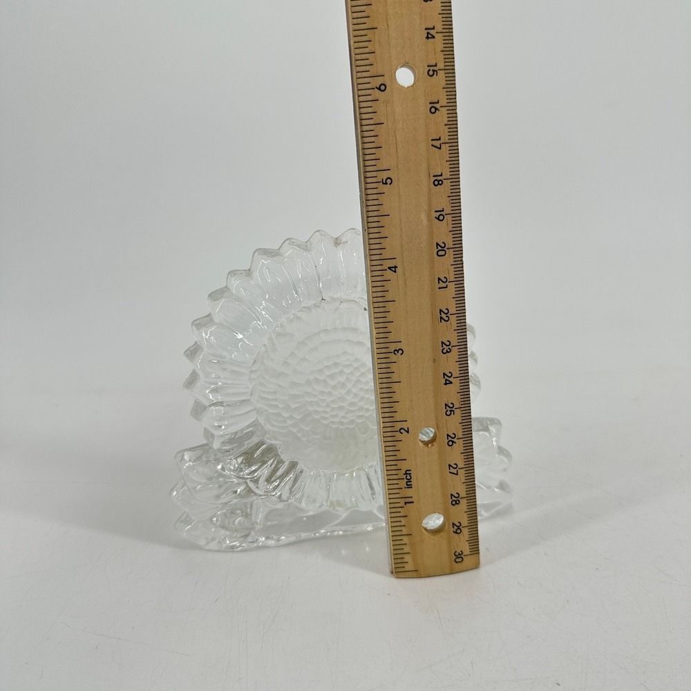 PartyLite Clear Glass Sunflower Votive Tealight Candle Holder P0271 Floral Decor - Picture 8 of 8